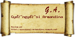 Gyöngyösi Armandina névjegykártya